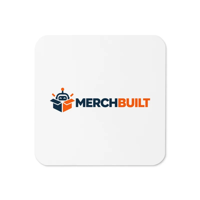 Cork-Back Coaster with the MerchBuilt logo
