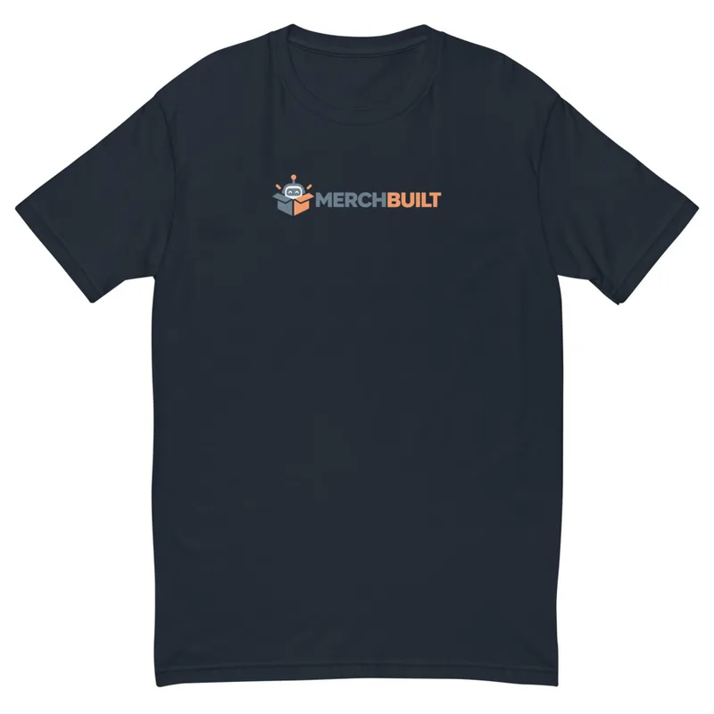 Men's Fitted T-Shirt with the MerchBuilt logo
