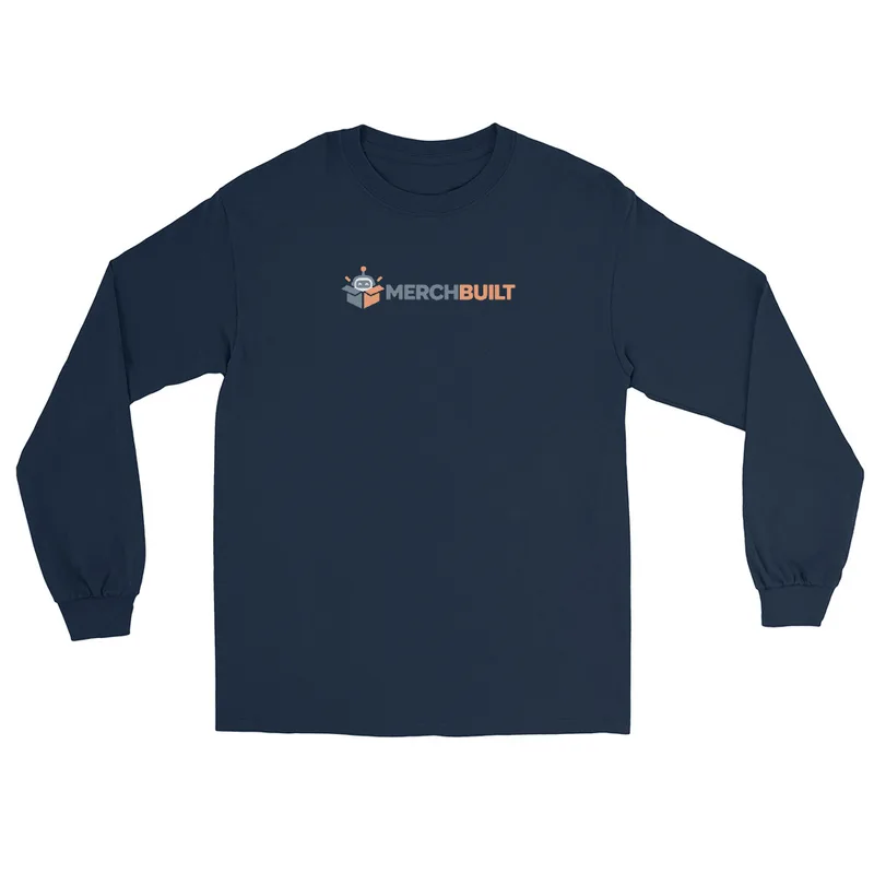 Unisex Long Sleeve Shirt with the MerchBuilt logo