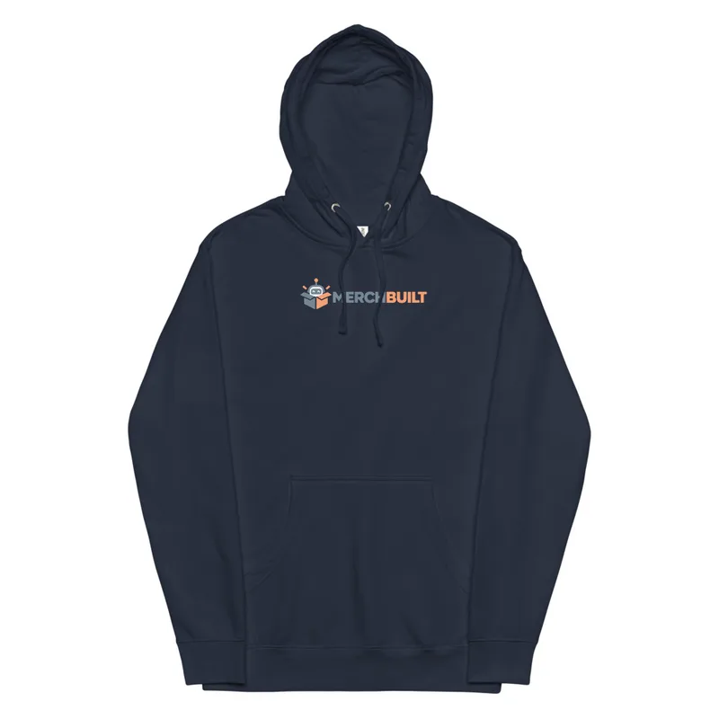 Unisex Midweight Hoodie with the MerchBuilt logo
