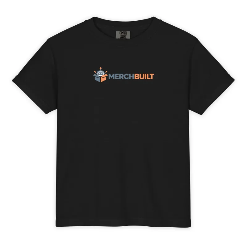 Youth Garment-Dyed Heavyweight T-Shirt with the MerchBuilt logo